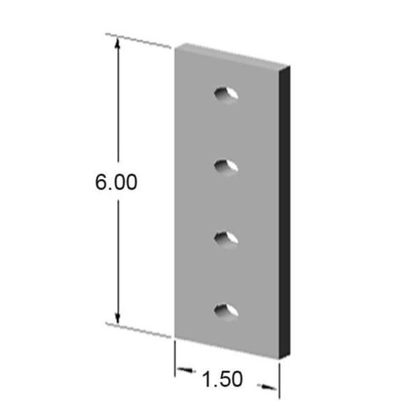 4 Hole Joining Plate | 15 Series Aluminum Extrusion - Forces Inc