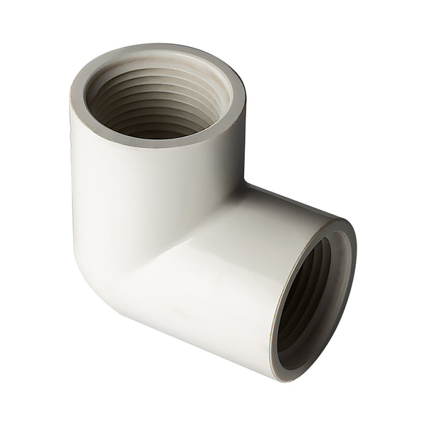 Pvc Inner Thread Elbow PVC Elbow 90° (Threaded) Sch 40 - White