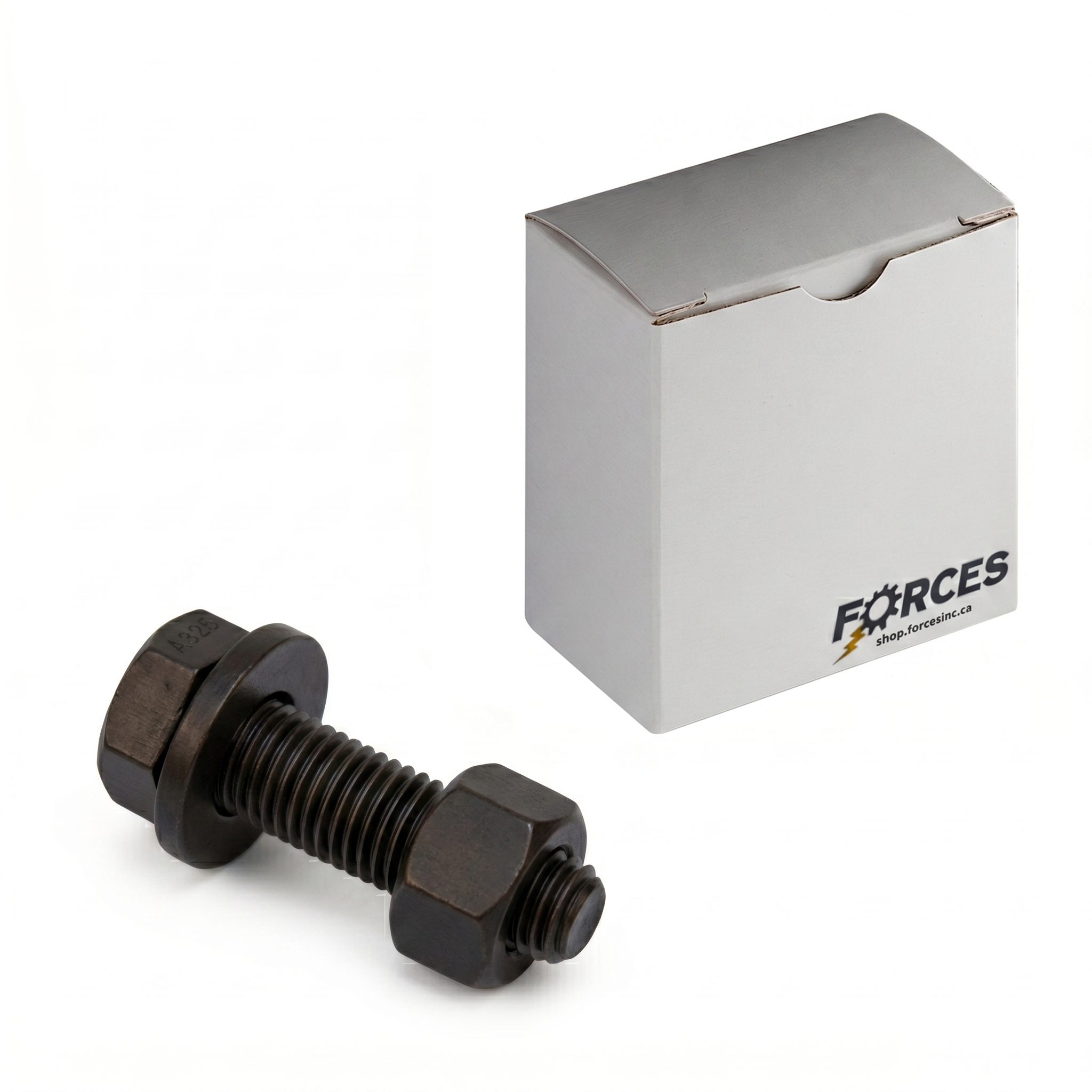 A325 Hvy Hex Bolt 3/4"-10 x 1-3/4" (FT) Plain W/ A563 C Hvy Hex Nut & Rnd F436