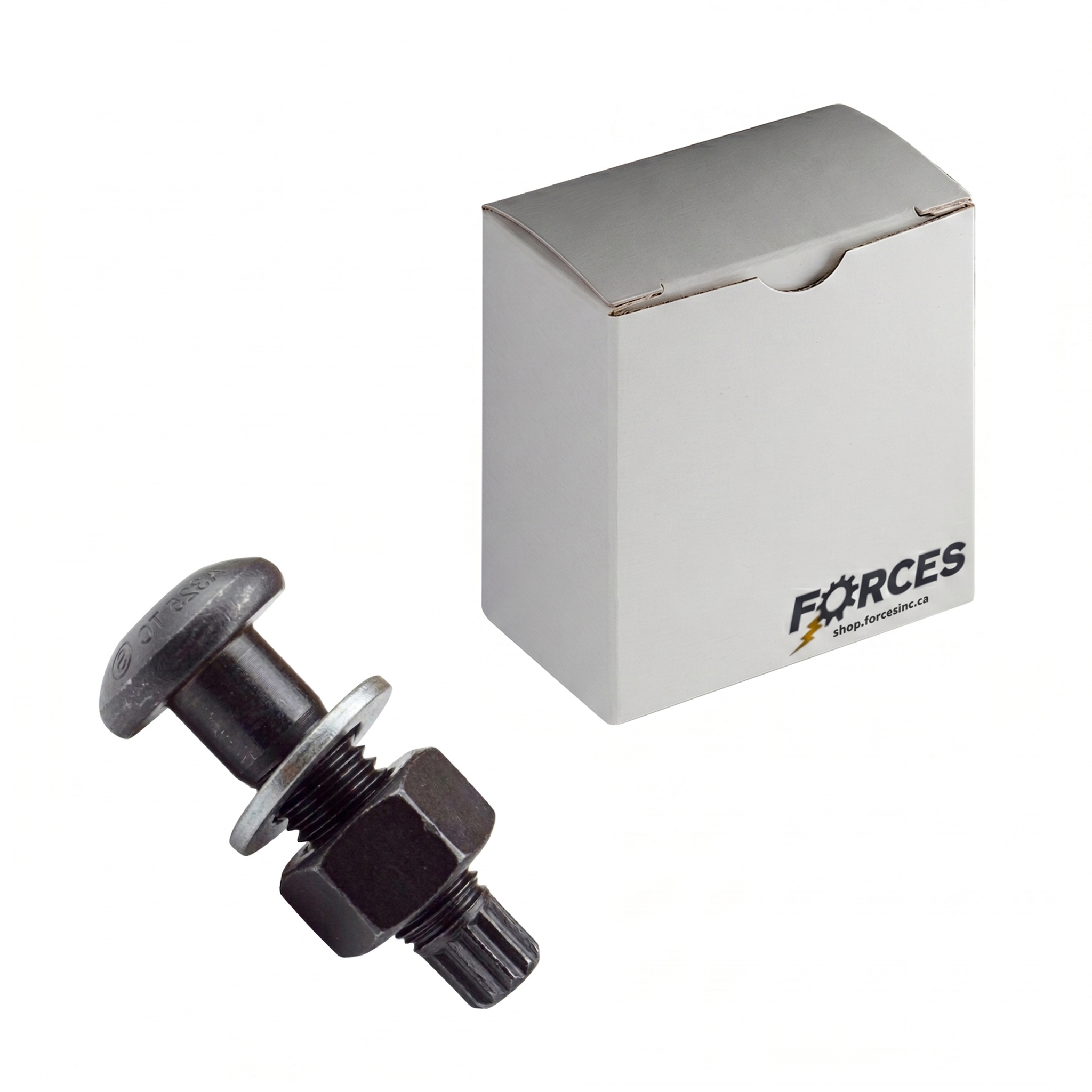 A325 T.C. Bolt 1"-8 x 3-3/4" Plain W/ A563 DH Hvy Hex Nut & Rnd F436