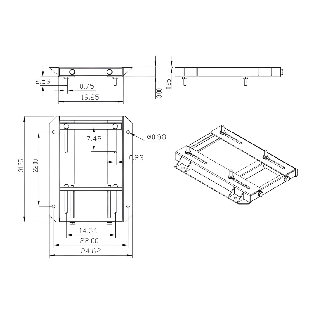 Motor Slide Base For Size 444T Frame