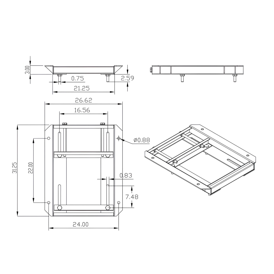 Motor Slide Base For Size 445T Frame