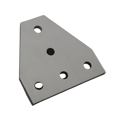 5 Hole Tee Joining Plate 3" x 3" x 3/16" | 10 Series Aluminum T-Slot - Forces Inc