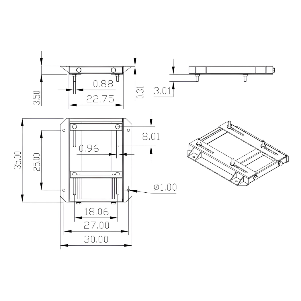 Motor Slide Base For Size 505T Frame