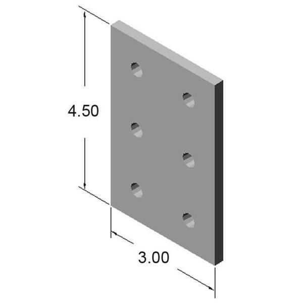 6 Hole Joining Plate | 15 Series Aluminum T-Slot - Forces Inc
