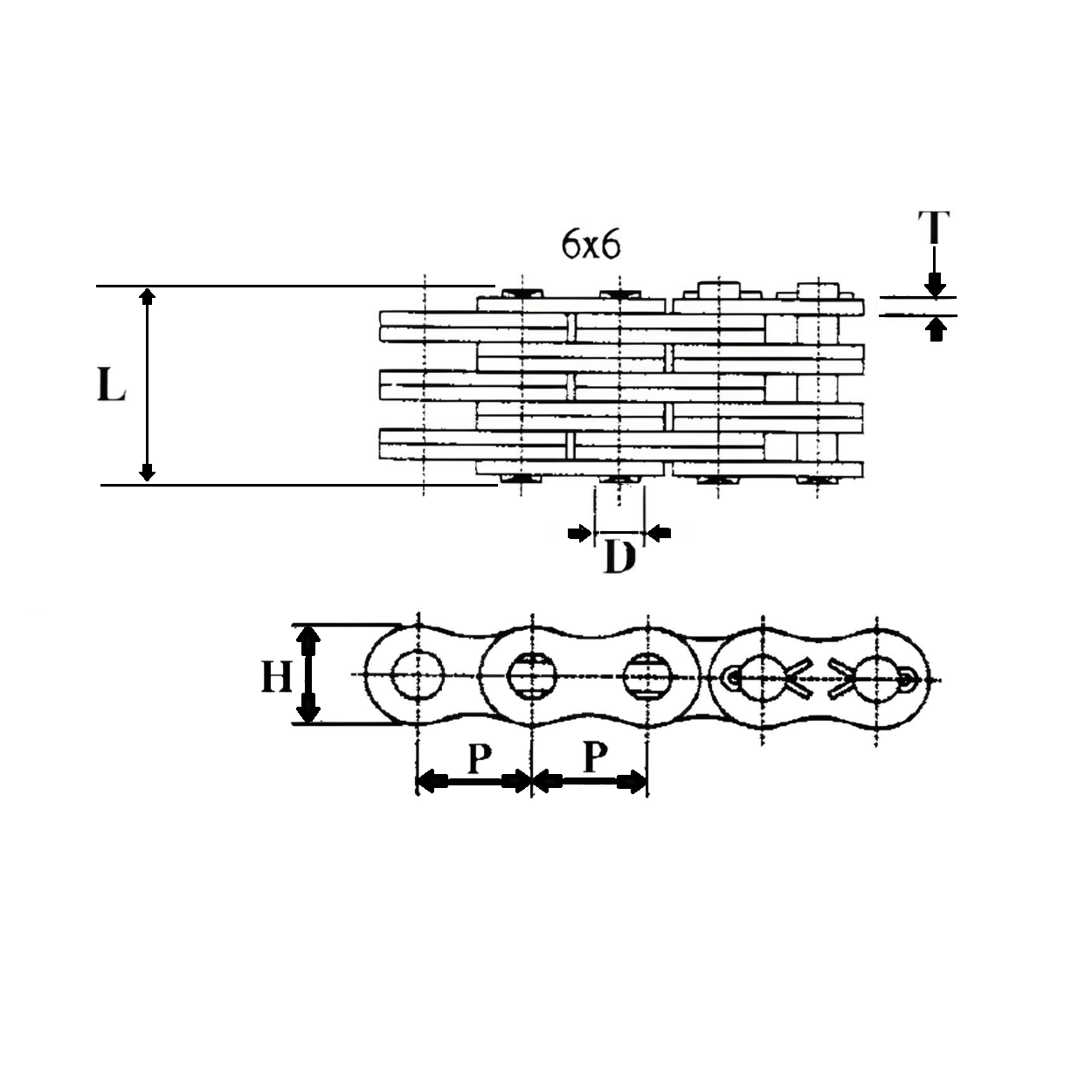 AL1266 | Leaf Chain 6 x 6 Lacing 1.5" Pitch - 10ft Box