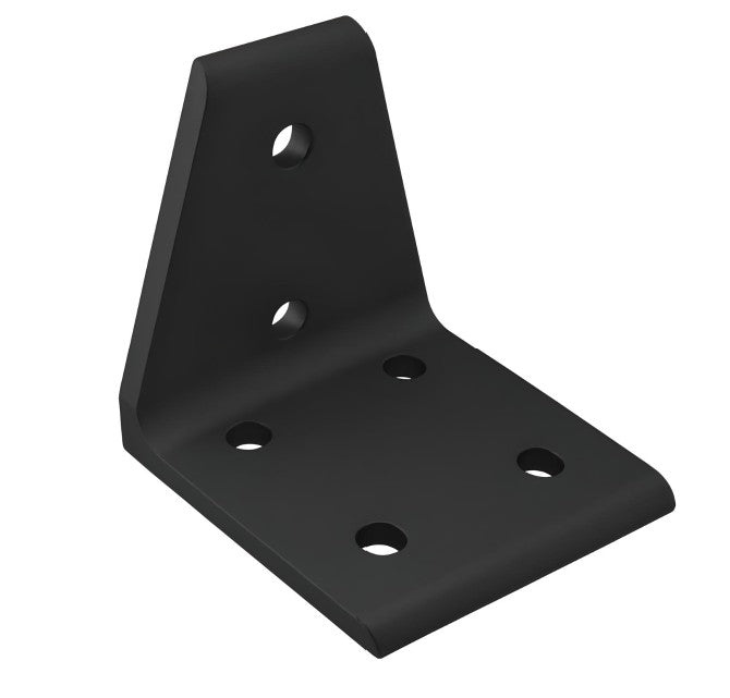 15 Series 6 Hole Black Center Inside Corner Bracket