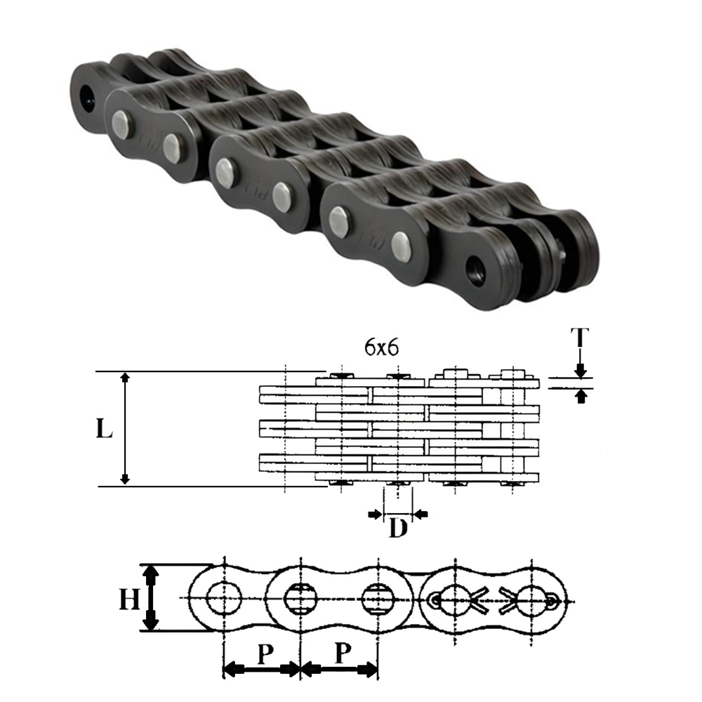 AL1266 | Leaf Chain 6 x 6 Lacing 1.5" Pitch - 10ft Box