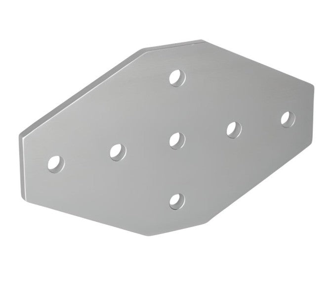 7 Hole Cross Plate 5" x 3" x 3/16" | 10 Series Aluminum T-Slot