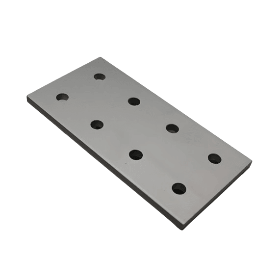 8 Hole Joining Plate 3" x 6" x 1/4" | 10 Series Aluminum T-Slot - Forces Inc