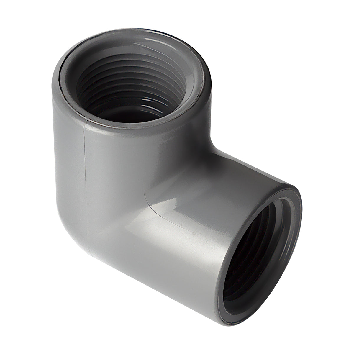 L Thread Pvc PVC Elbow 90° (Threaded) Sch 80 - PVC Grey