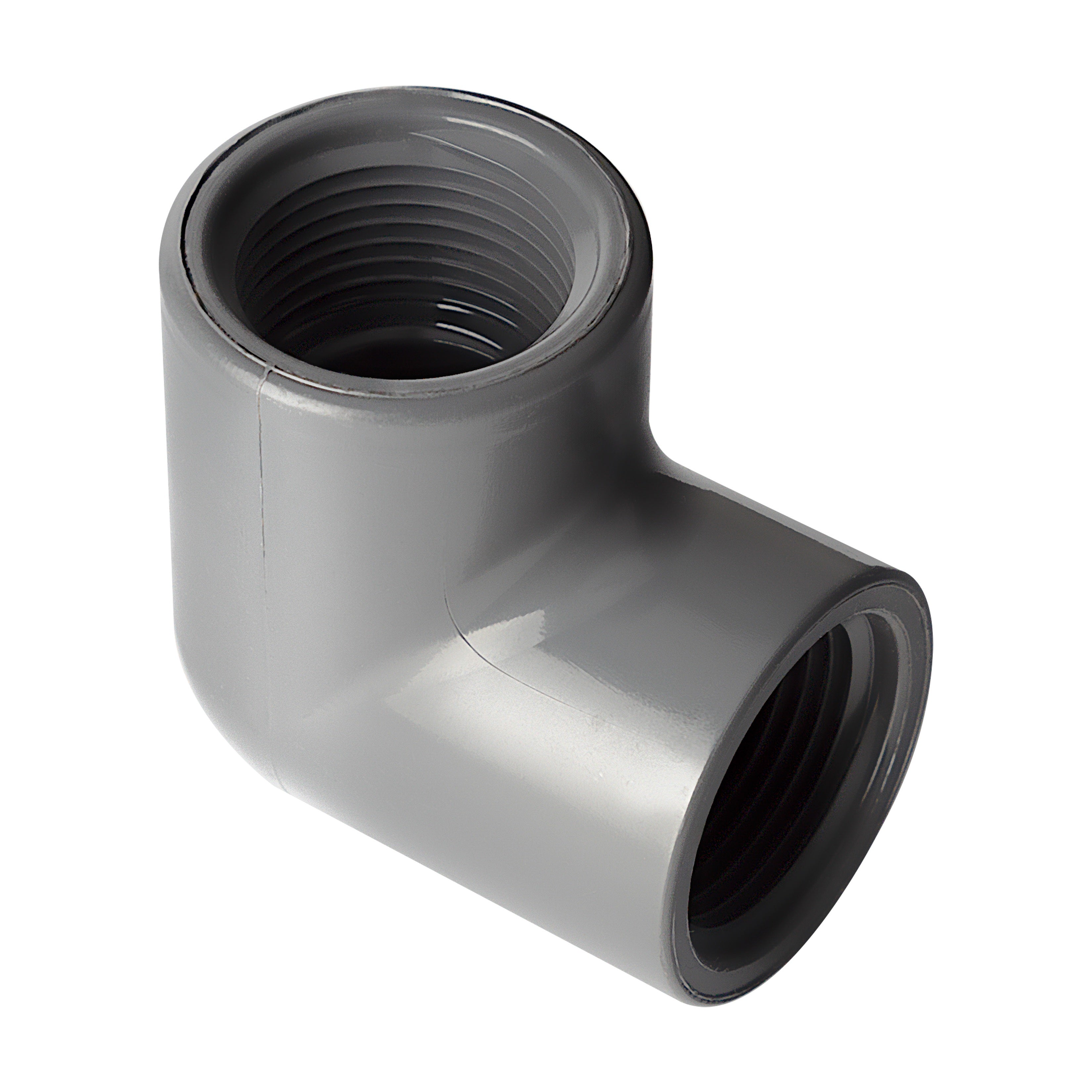 PVC Elbow 90° (Threaded) Sch 80 - PVC Grey | 808002