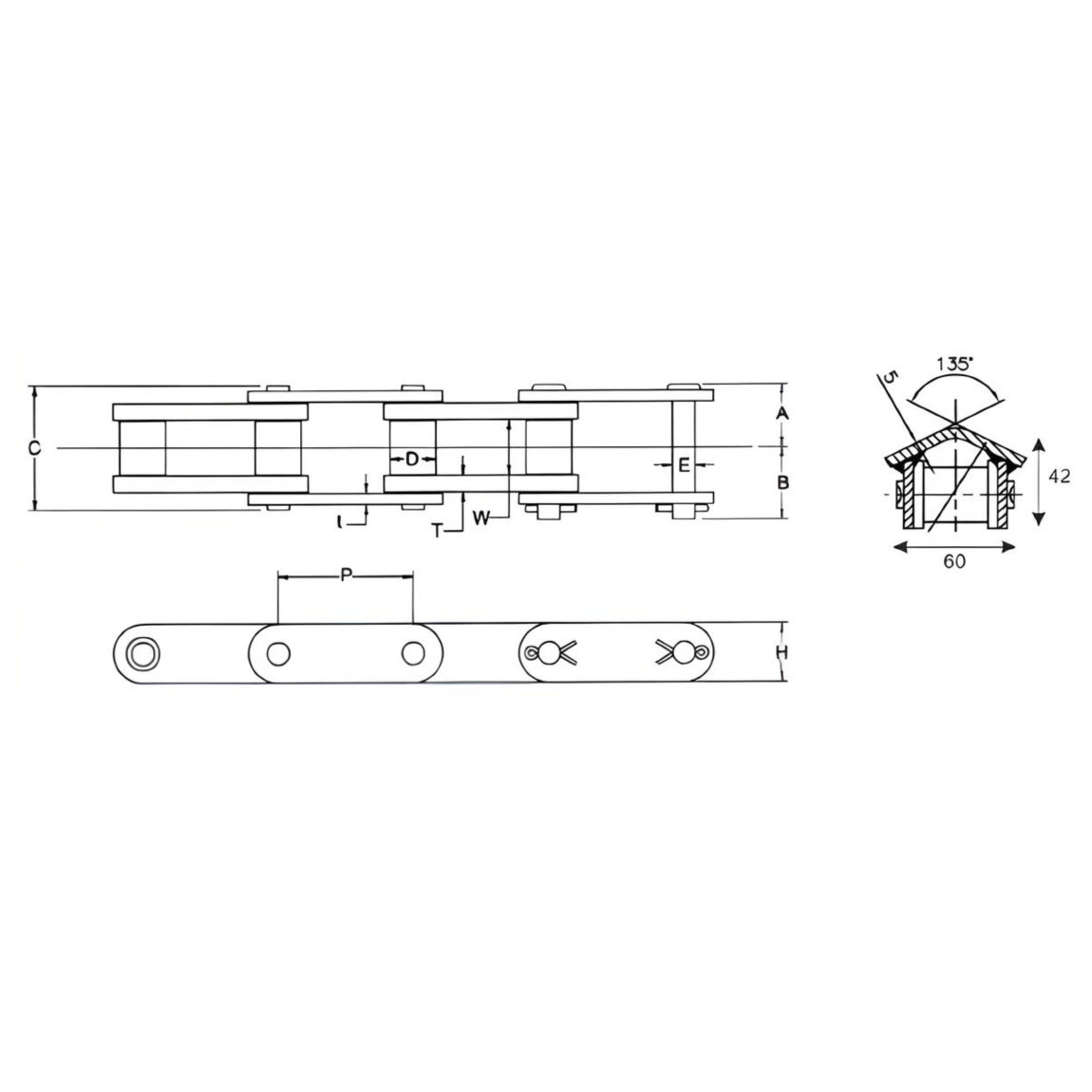 81X Roof Top Conveyor Chain - 10ft