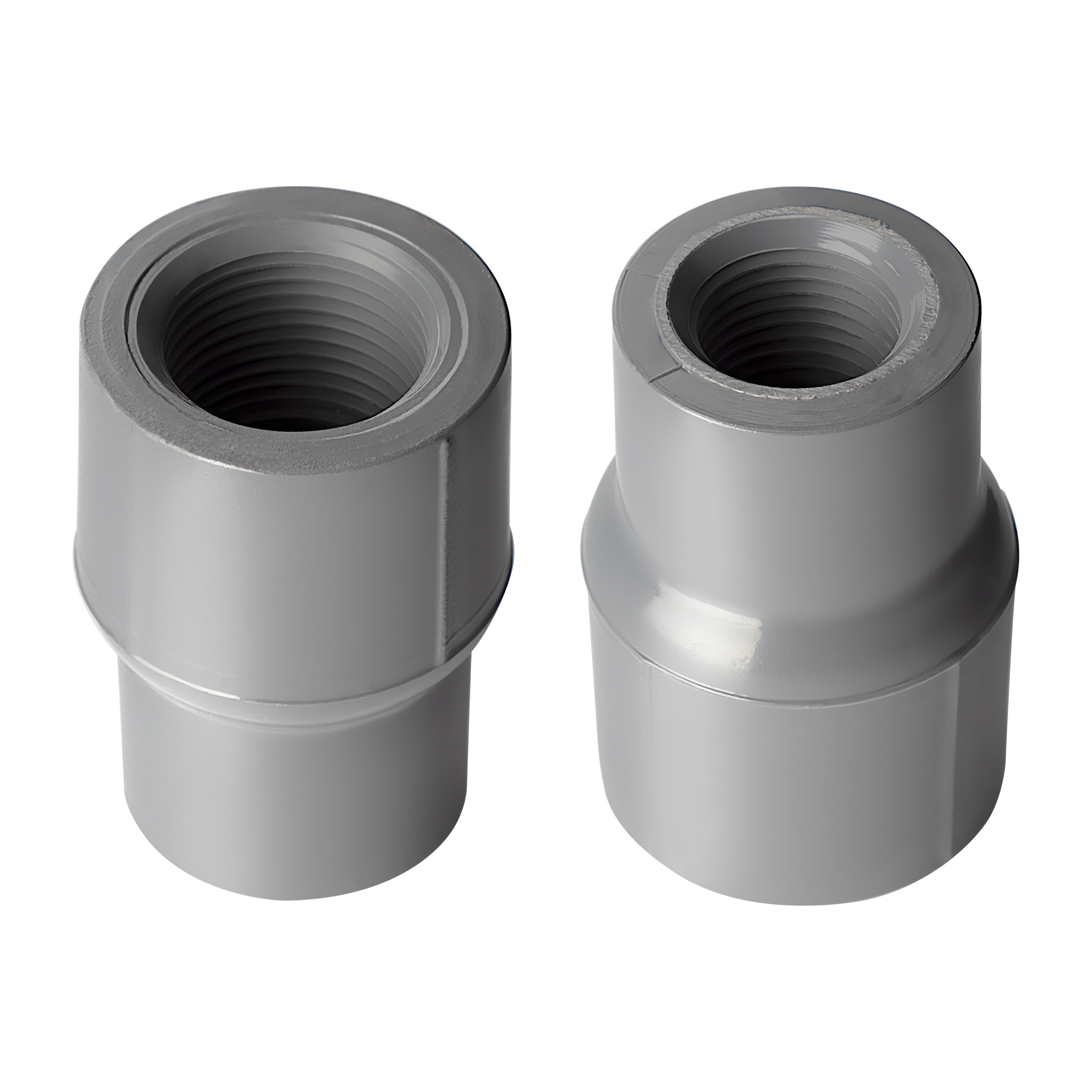 PVC Reducing Coupling (Threaded) Sch 80 - Grey
