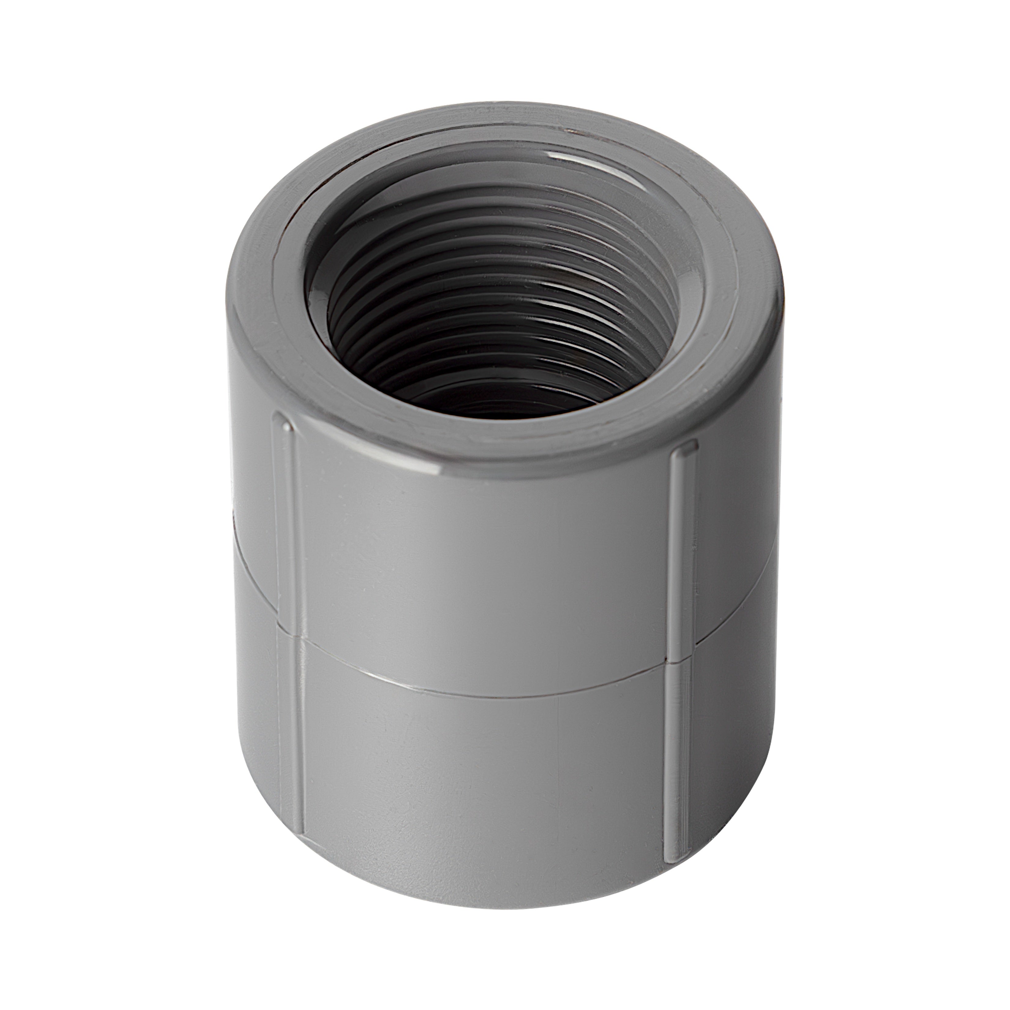 PVC Coupling (Threaded) Sch 80 - Grey