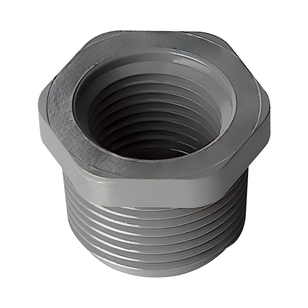 Pvc Reducer Bushing Threaded PVC Reducer Bushing (MPT x FPT) Sch 80 - Grey