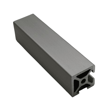 1" x 1" Smooth Bi-Slotted Aluminum Extrusion