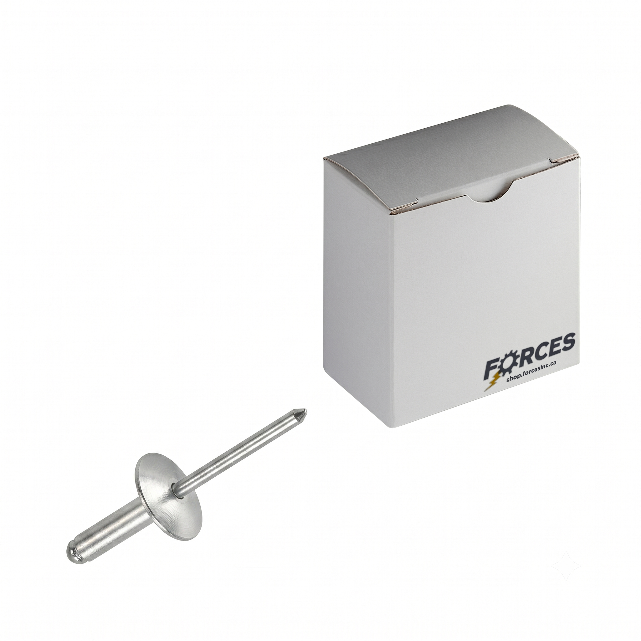 Open End Large Dome Head Blind Rivet 1/8" x 0.313"-0.375" (#46) - Aluminum / Aluminum