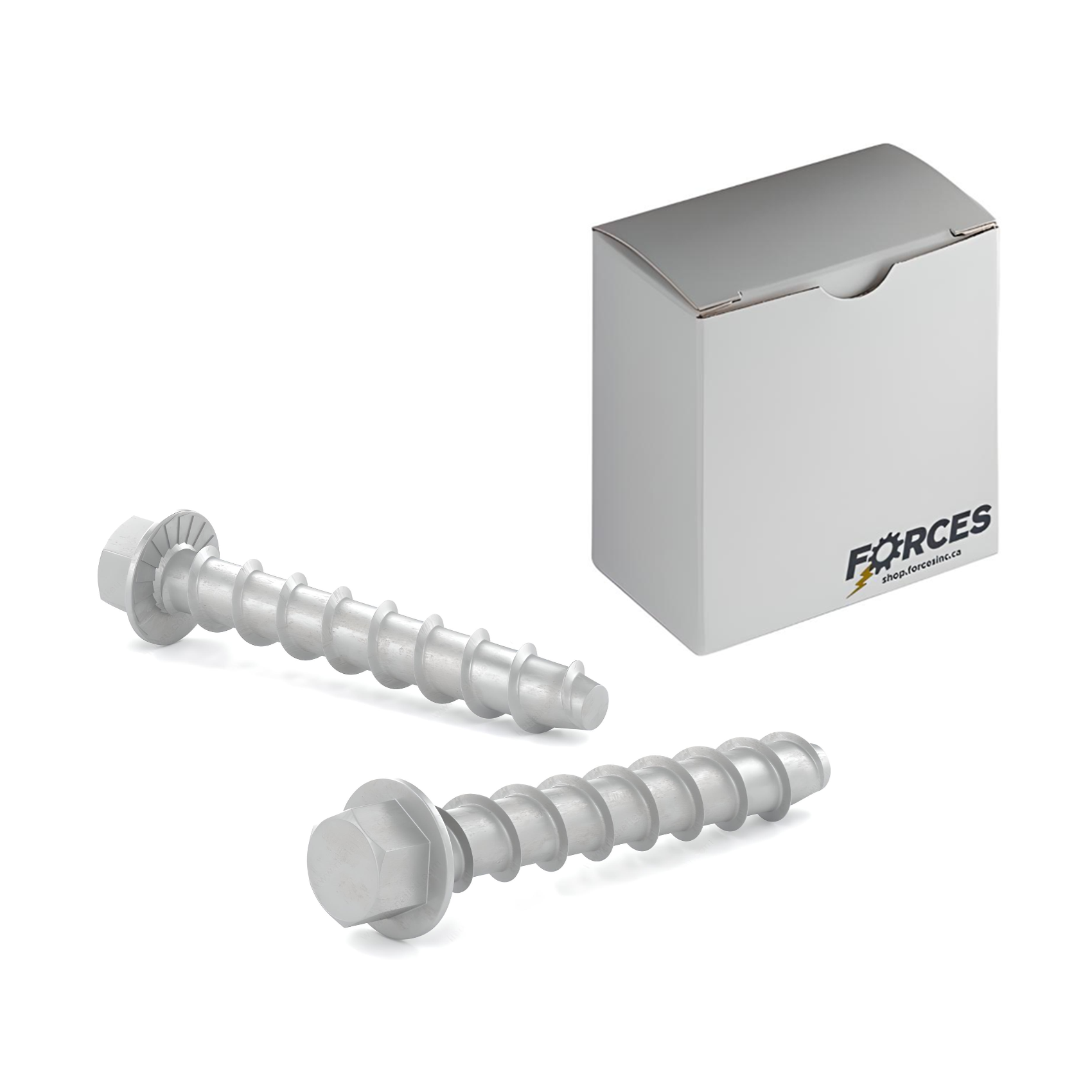 1/2" x 3" Concrete Anchor Screw Hex Washer Head With Serrations