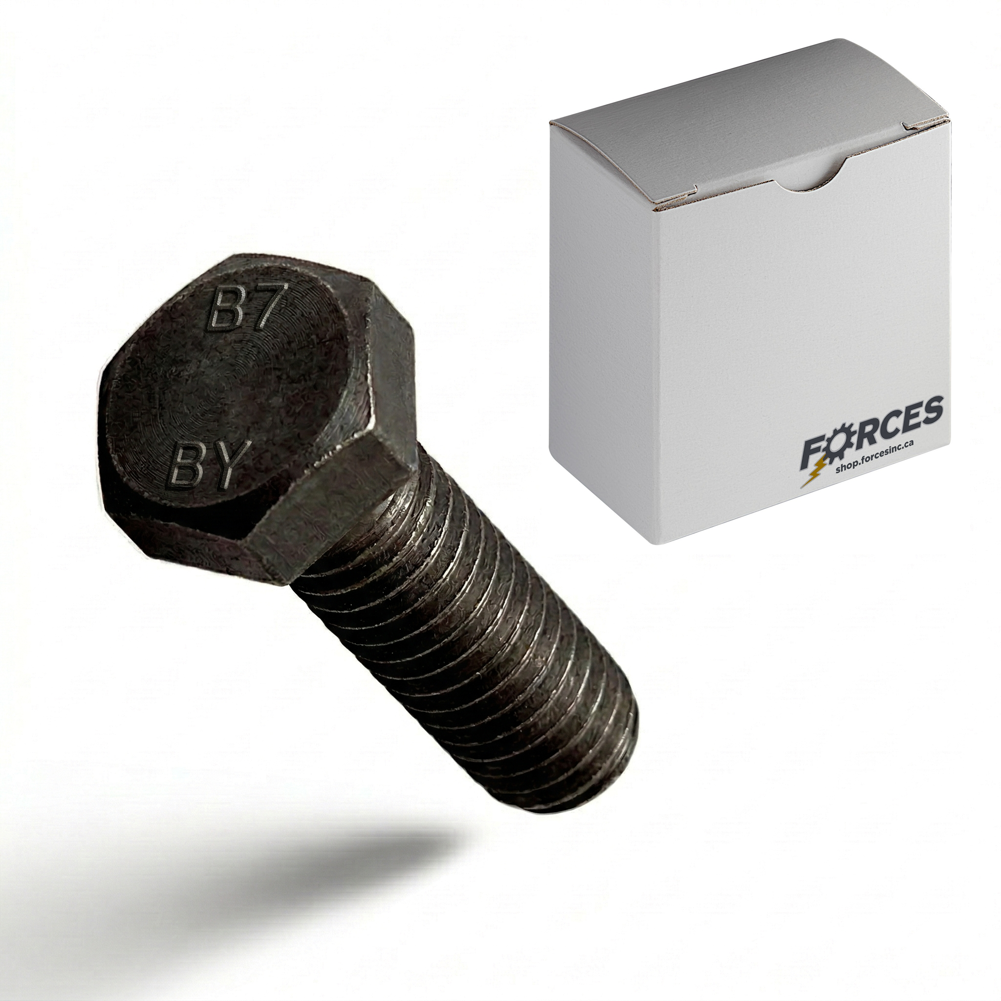 Heavy Hex Head Bolt 1"-8 x 2" Full thread - Plain Steel A193 Grade B7