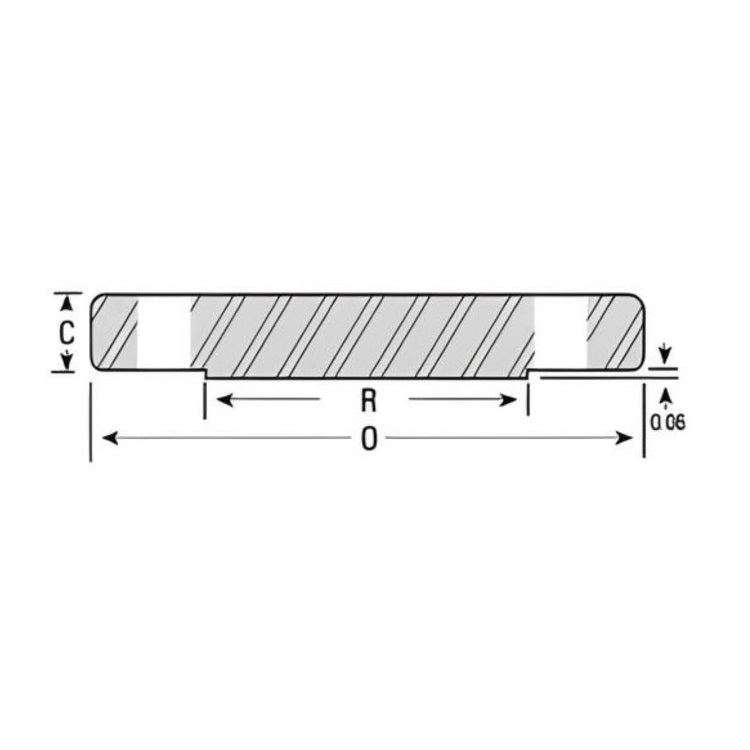 Forged Steel Blind Flange 12" Class #300 - Raised Face