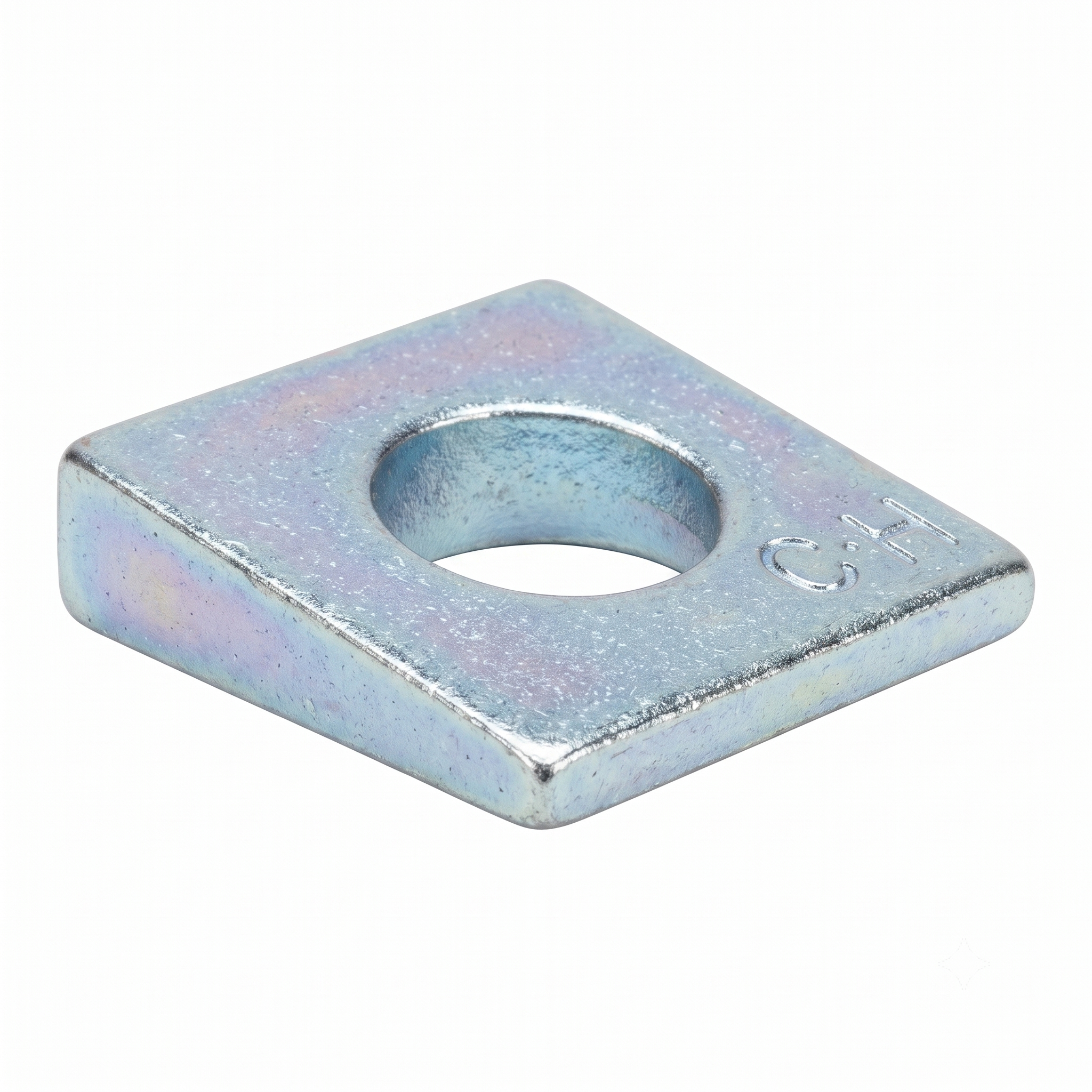 Square Beveled Washer 1/2" - Zinc Finish Iron