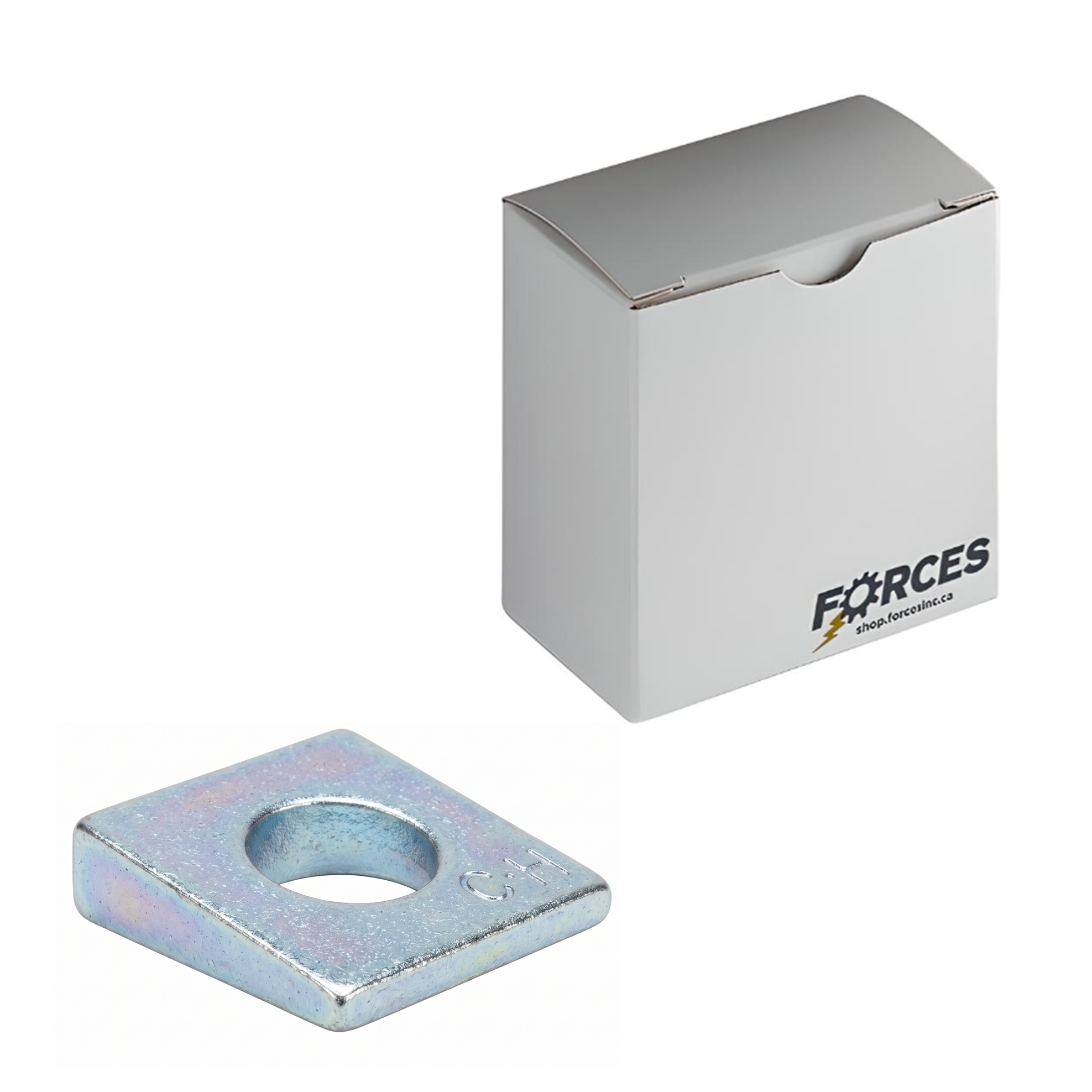 Square Beveled Washer 3/4" - Zinc Finish Iron