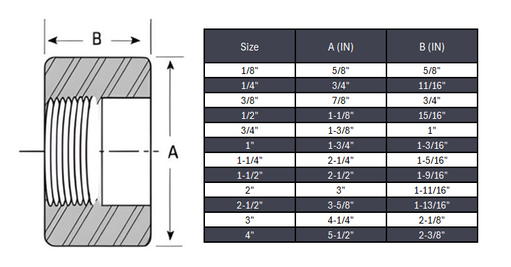 Half-Coupling NPT #3000 - SS 316/316L
