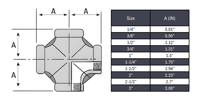 Cross NPT #150 - Stainless Steel 304