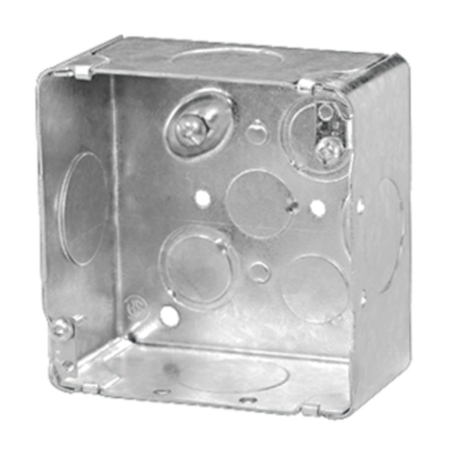 CI52171-1 | Iberville® Square Outlet Box 4" x 2-1/8", 10 Inlet - Steel