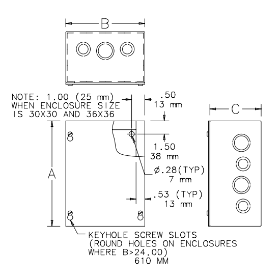 ASE10X10X4 | Hoffman® Pull Box NEMA/EEMAC Type 1, IP30 - Powder Coat Steel