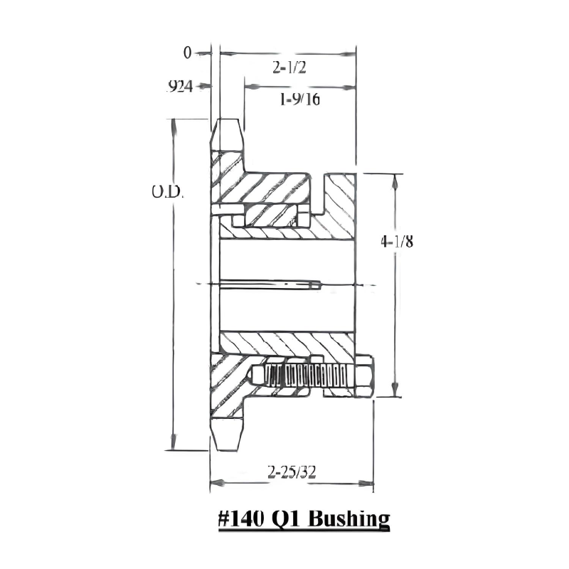 140Q12 Split Taper Bushed Sprocket | 140Q12H