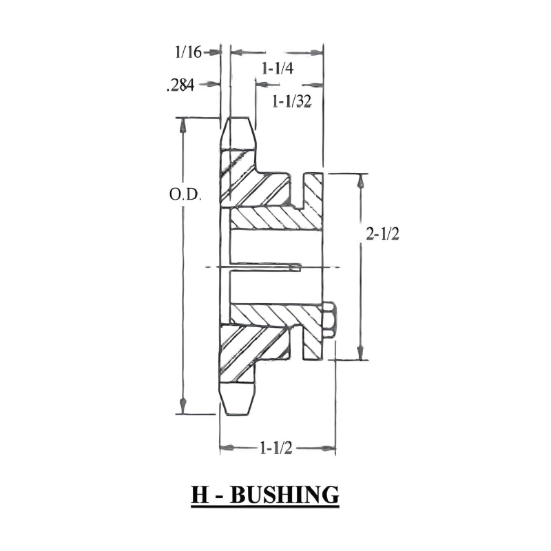 40H35 Split Taper Bushed Sprocket | 40H35H