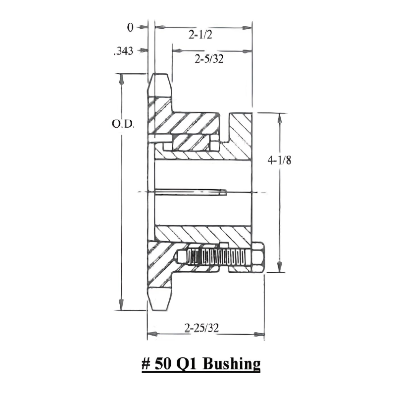 50Q23 Split Taper Bushed Sprocket | 50Q23H