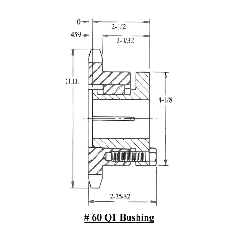 60Q40 Split Taper Bushed Sprocket