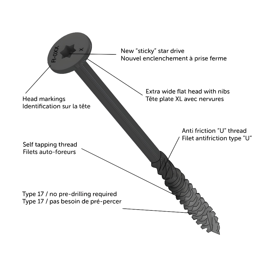 3/8" x 16" PWR Drive LOG - Log Home / Timber Structural Screw