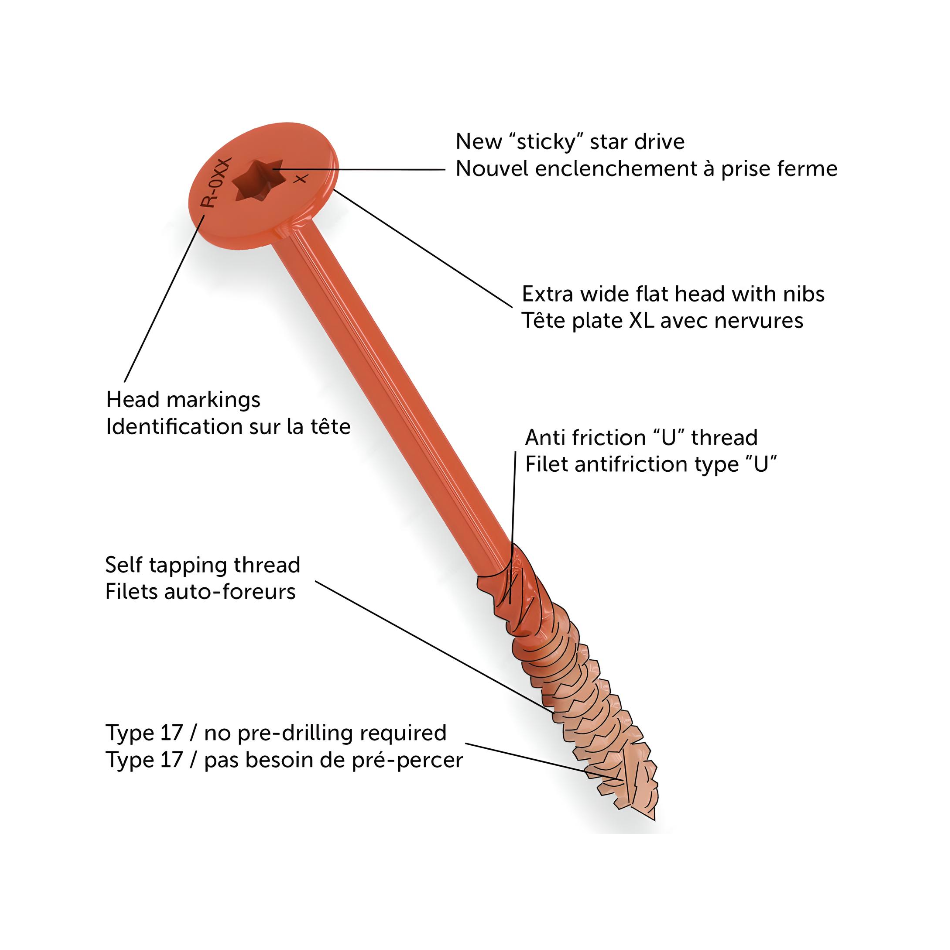 3/8" x 6-7/8" PWR Drive LVL - LVL Member Structural Assembly Screw