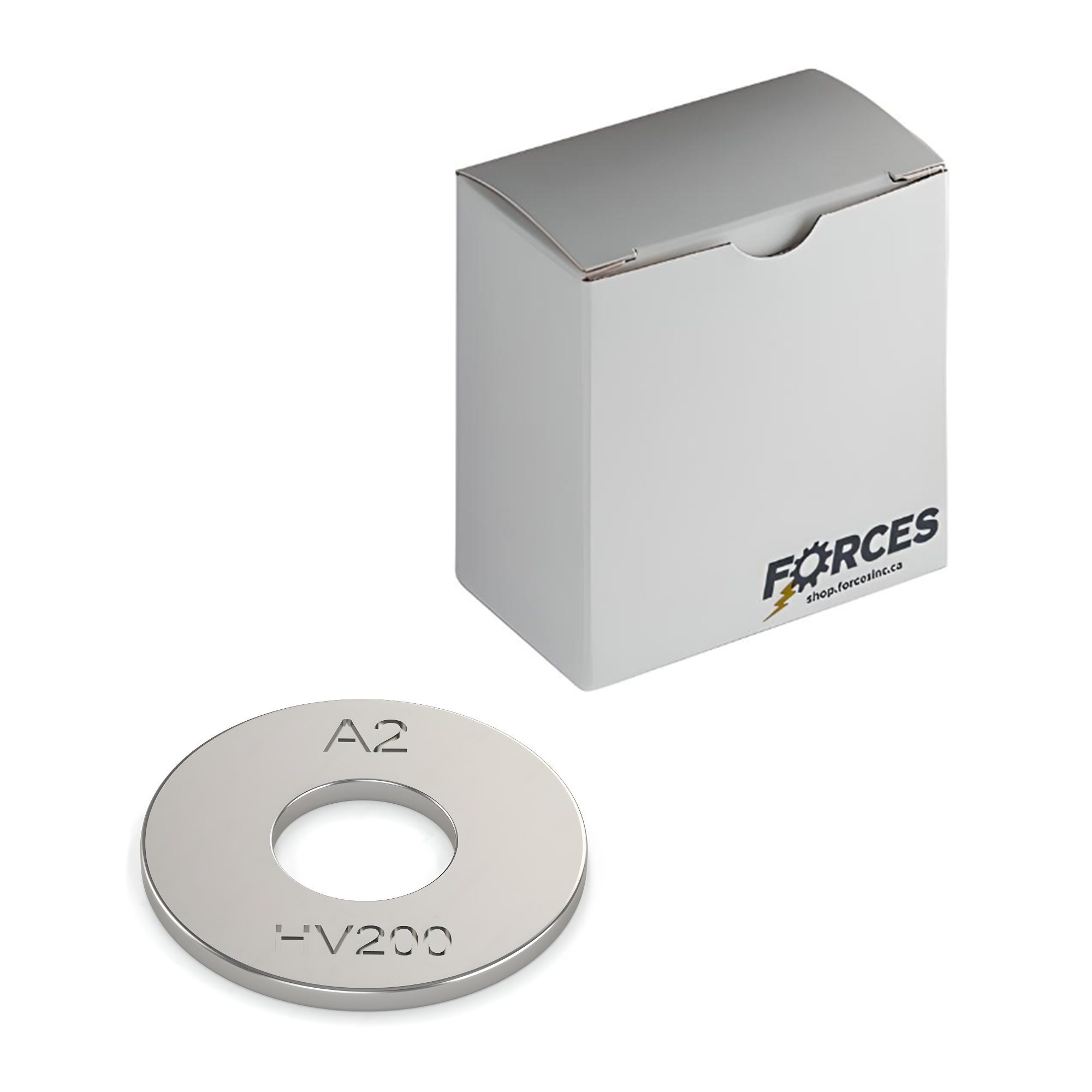 DIN 125A Standard Flat Washer M8 x 16mm O.D. - HV200 Stainless Steel A2(18-8)