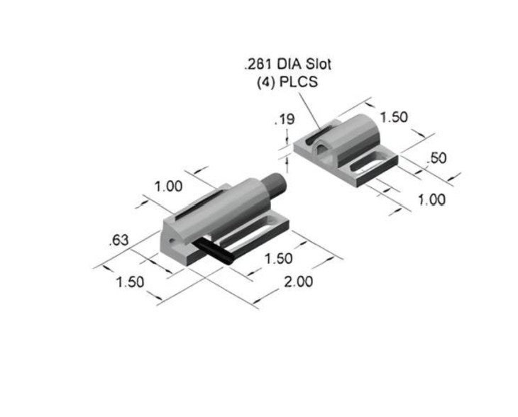 DeadBolt Latch with hardware for 10 Series T-Slot