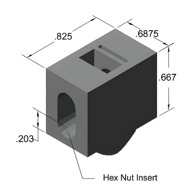 Drop-In Black Panel Mount Block For 10 Series