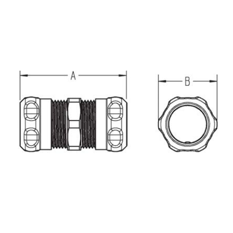 CI5732-WL | Iberville® EMT Compression Coupling 4" - Steel