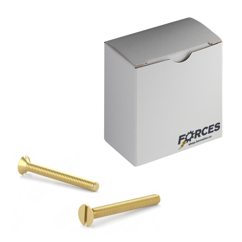 Machine Screw 5/16"-18 x 1-1/2" Slotted Flat Head - Brass