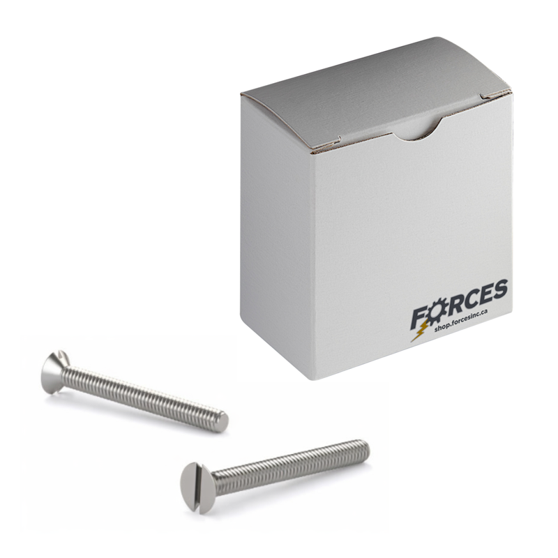 Machine Screw 1/4"-20 x 3" Slotted Flat Head - Stainless Steel 18-8