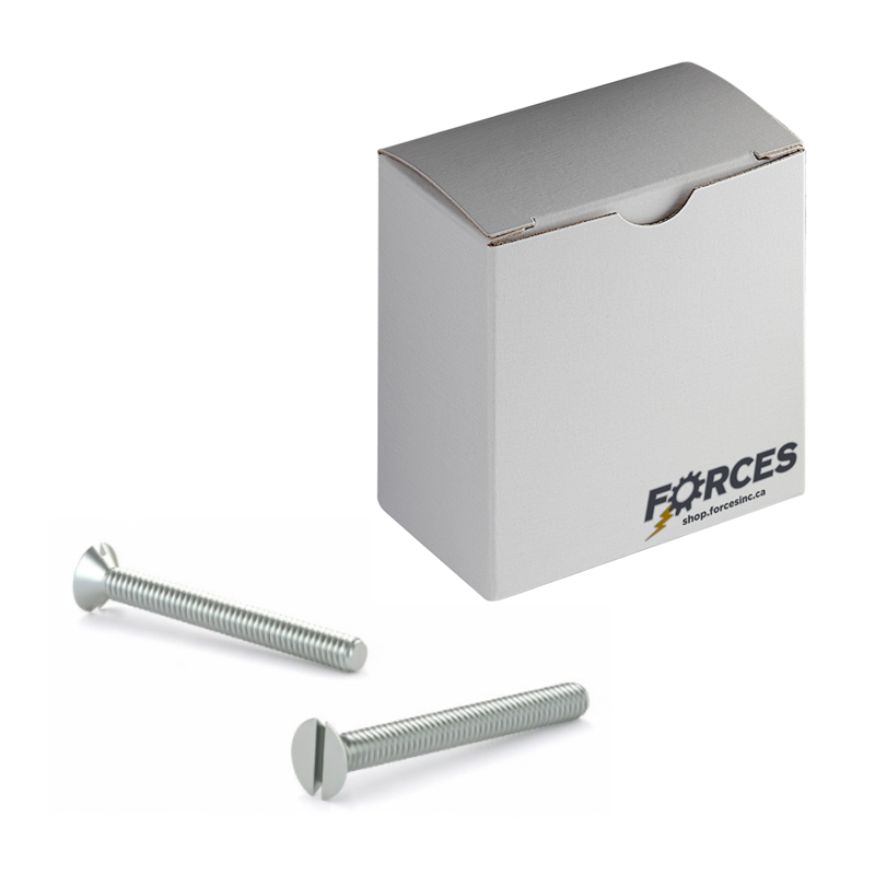 Machine Screw M4-0.70 x 16mm Slotted Flat Head - Zinc Plated 4.8