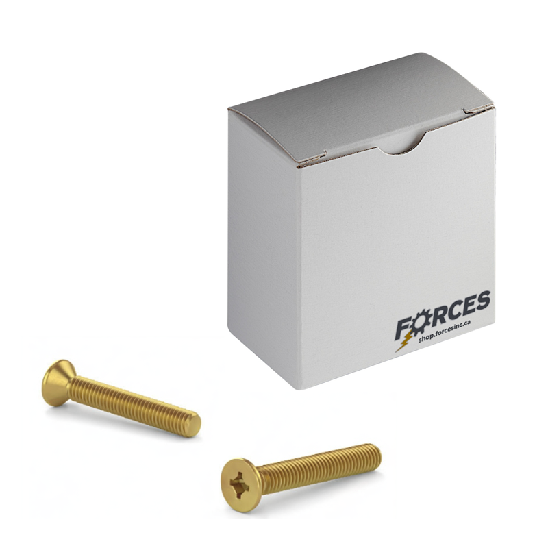 Machine Screw #10-24 x 3/4" Flat Head Quadrex Drive - Yellow Zinc