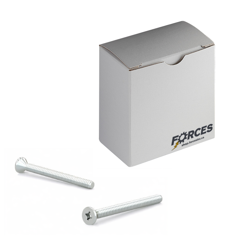 Machine Screw 5/16"-18 x 1" Flat Head Quadrex Drive - Zinc Plated