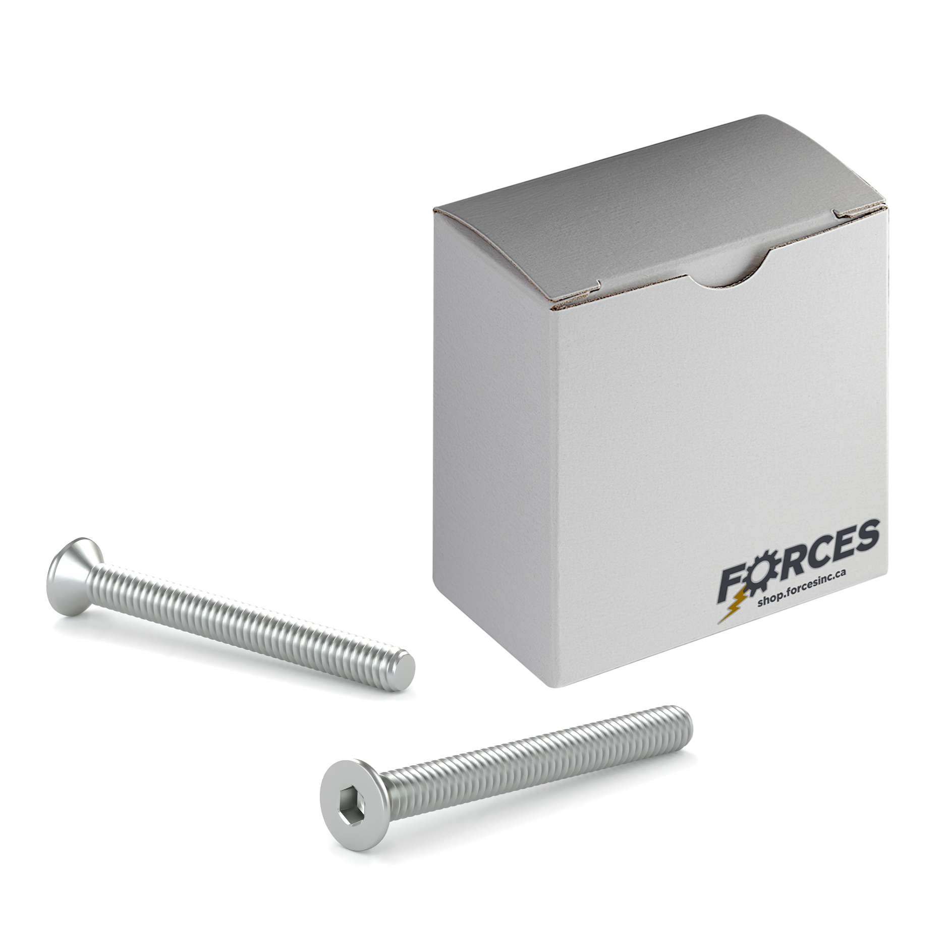 M5-0.8 x 10mm DIN 7991 Flat Head Socket Cap Screw Full thread - Zinc Plated Class 8.8