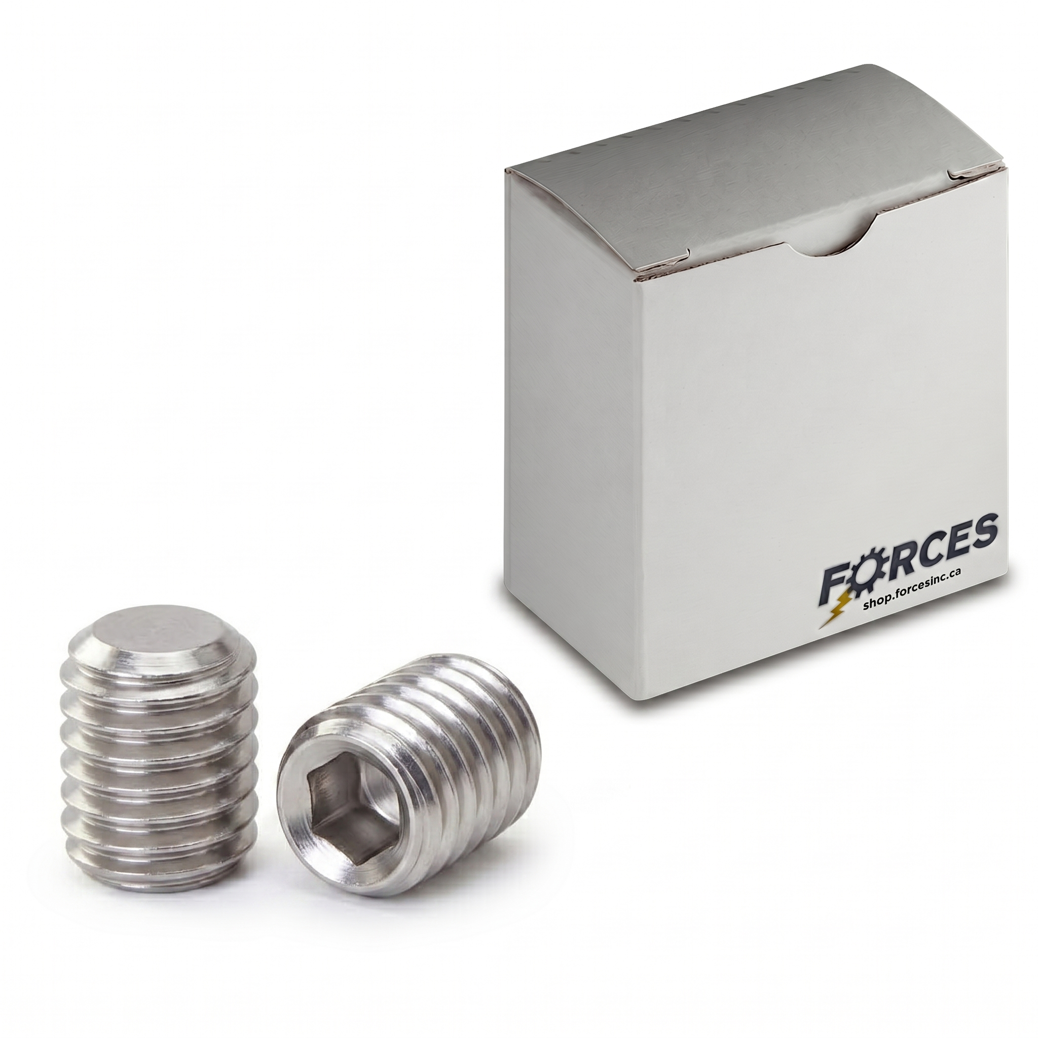 Flat Point Socket Set Screw 5/16"-18 x 1" - Stainless Steel 18-8