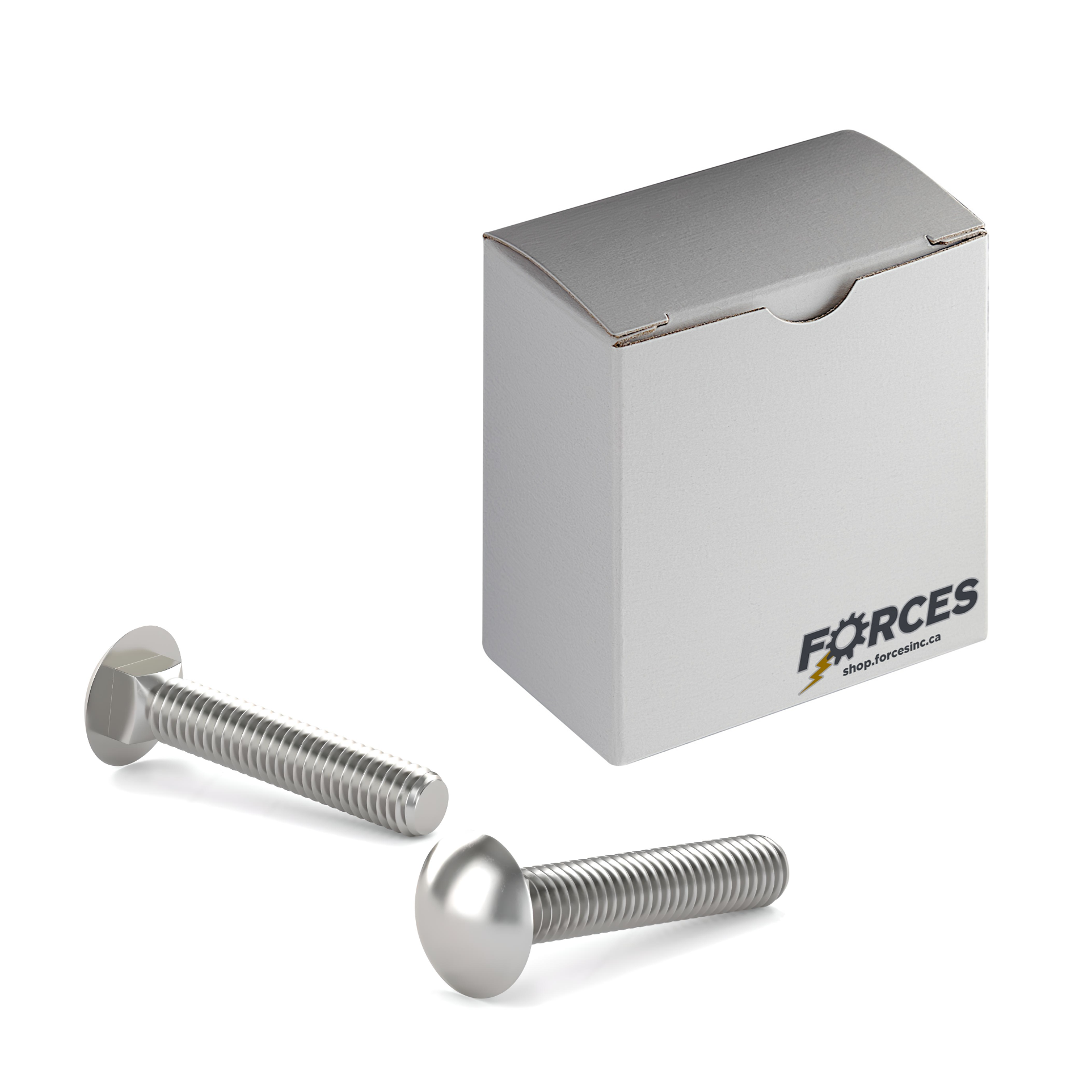 M8-1.25 x 80mm Carriage Bolt DIN 603 Full thread - Stainless Steel A2(18-8)