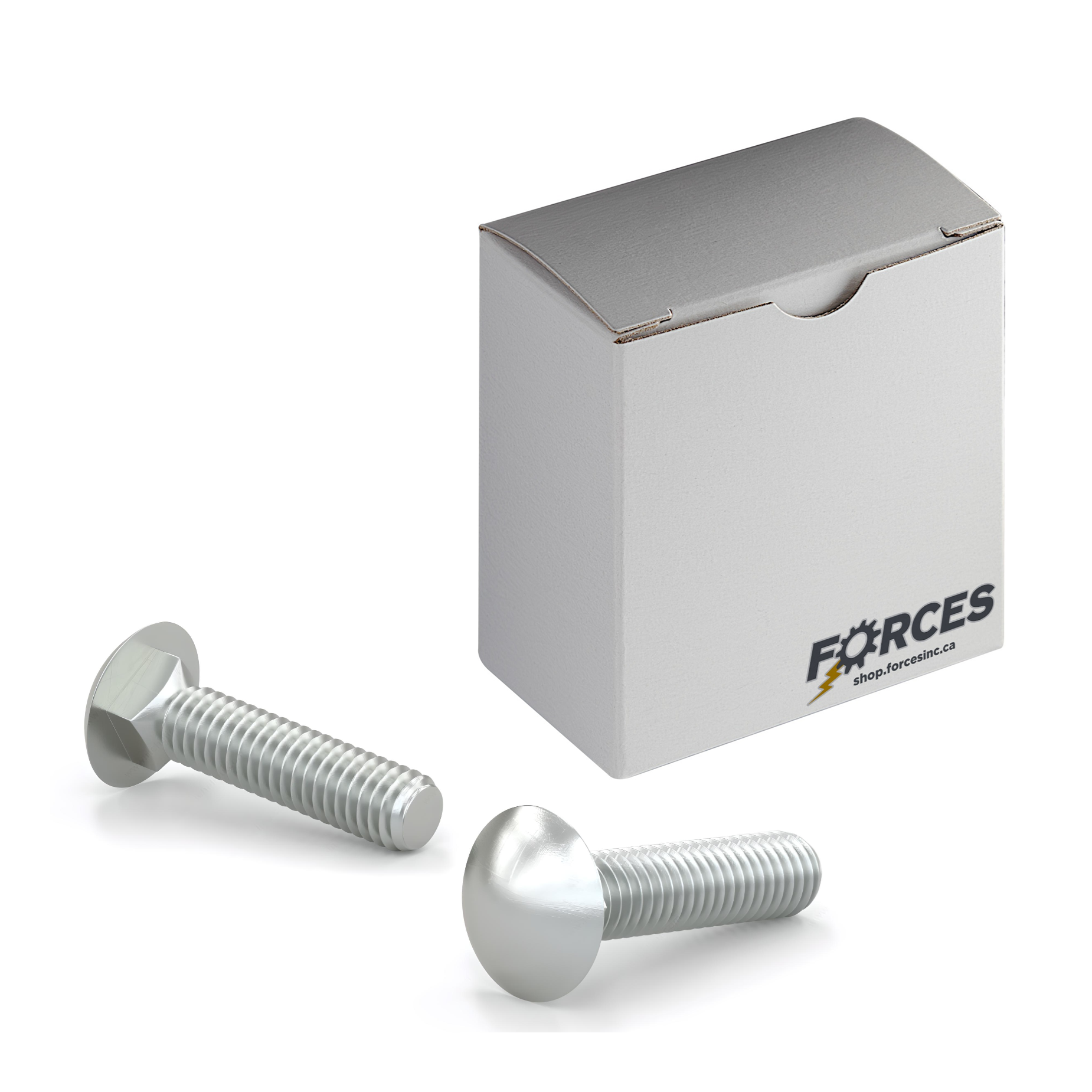 1/4"-20 x 3/4" Carriage Bolt Full thread - Zinc Plated ASTM A307